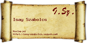 Isay Szabolcs névjegykártya